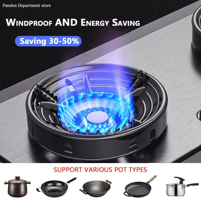 Enamel gas stove energy-saving cover fire-gathering reflection outdoor Universal Ring wind shield gas stove accessories bracket