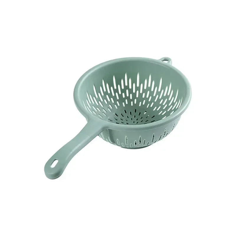Sink Water Filter Kitchen Drainer Basket Plastic Washing Colander Strainer Food Handle Fruit Draining Bowl Vegetables