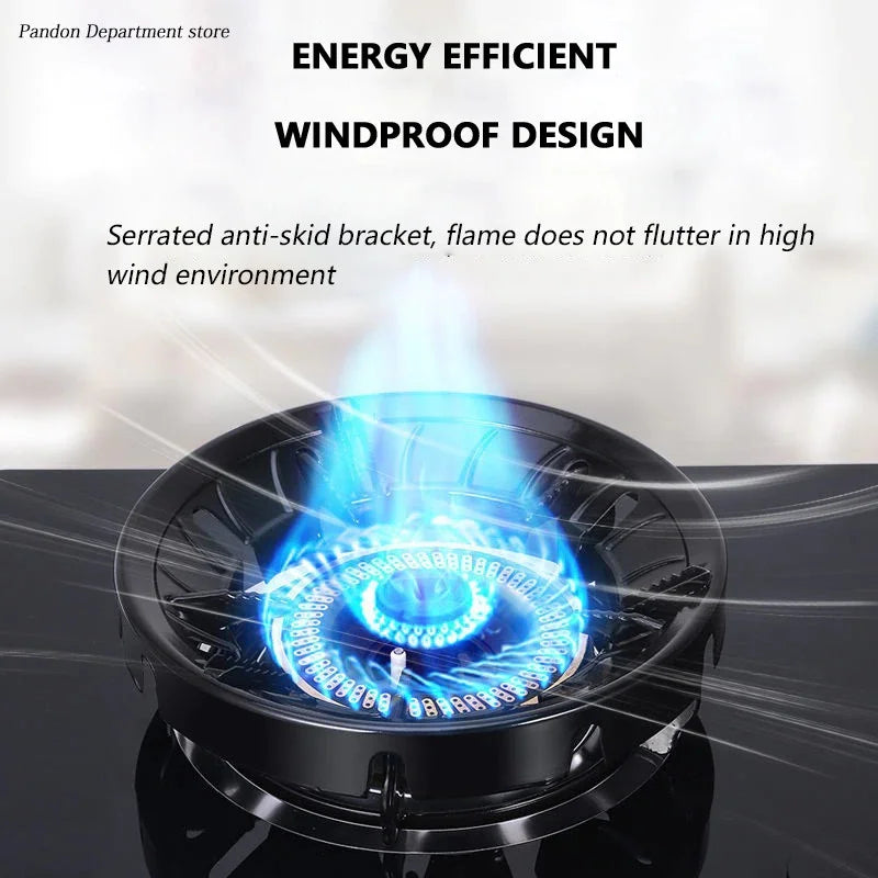Enamel gas stove energy-saving cover fire-gathering reflection outdoor Universal Ring wind shield gas stove accessories bracket